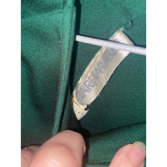 Women's vintage Claire LaRabe Green Floral Maxi Dress Size M - Picture 3 of 6